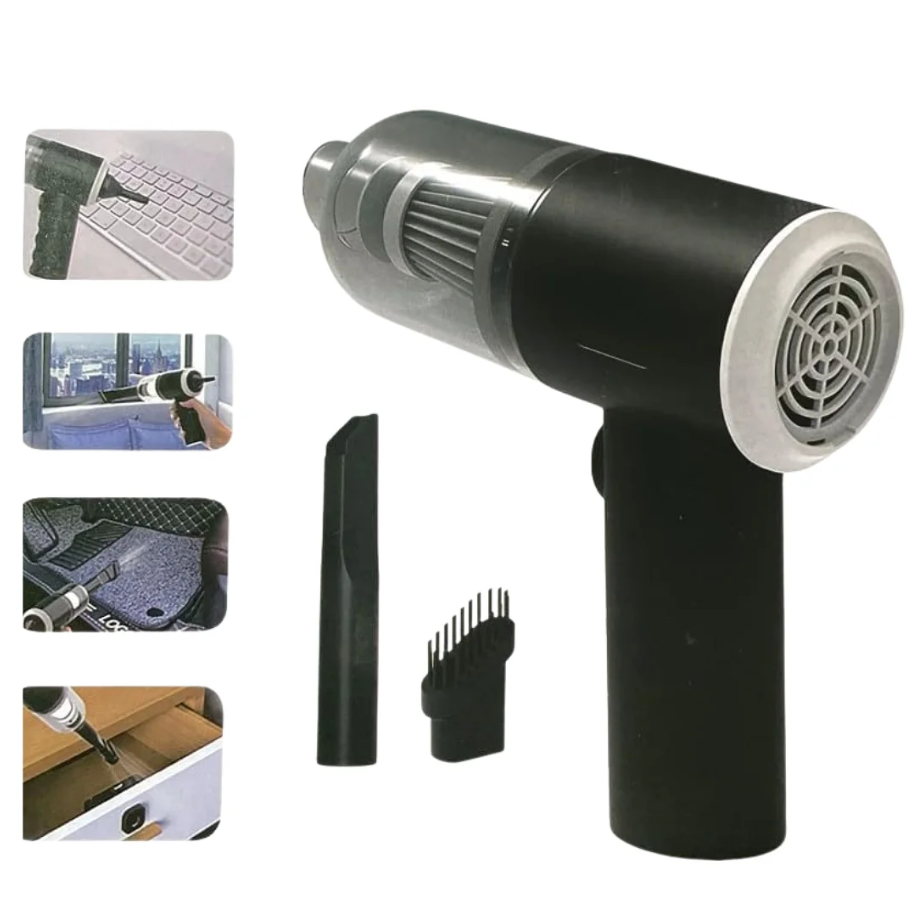 CycloneDust 3-in-1: Mini Aspiradora Inalámbrica