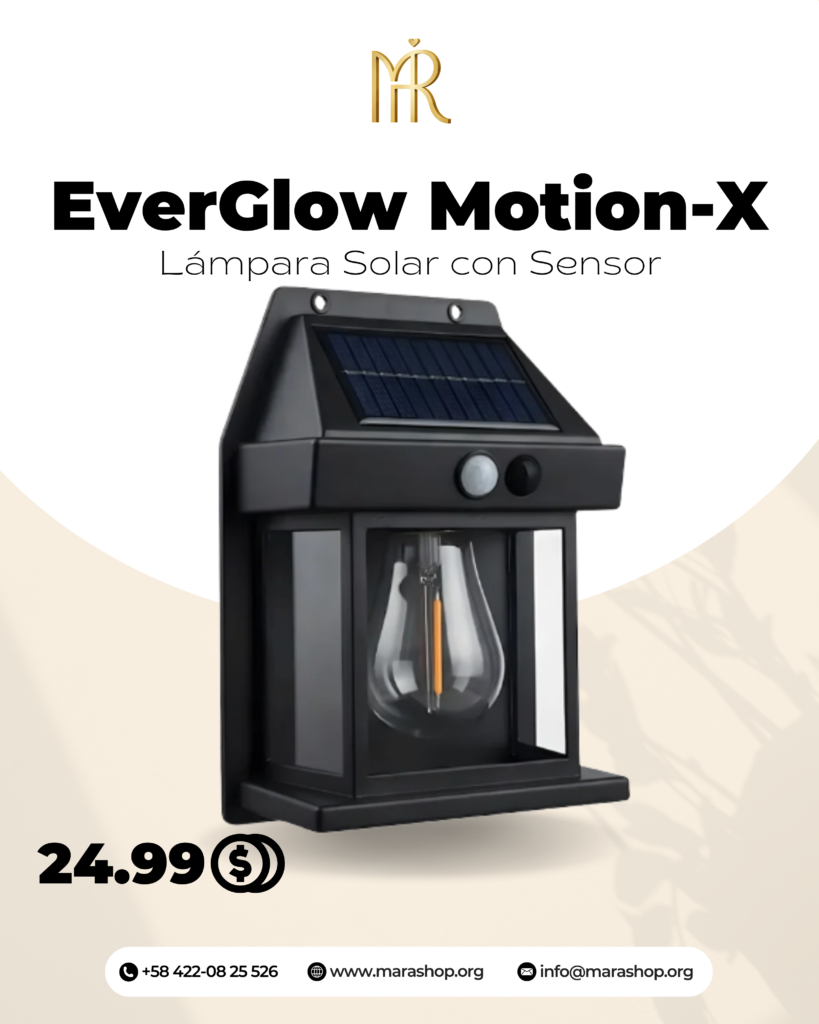 EverGlow Motion-X: Lámpara Solar con Sensor | Mara Shop