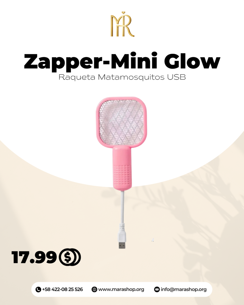 Zapper-Mini Glow: Raqueta Matamosquitos USB