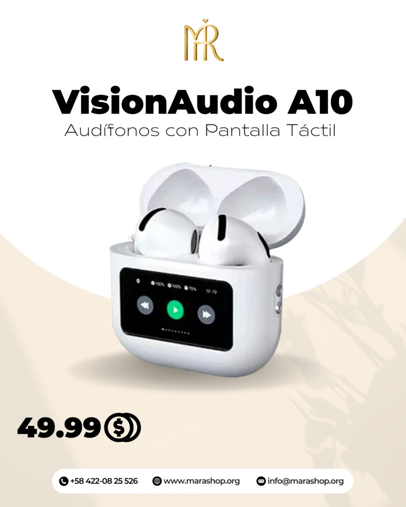 VisionAudio A10: Audífonos con Pantalla Táctil | Mara Shop
