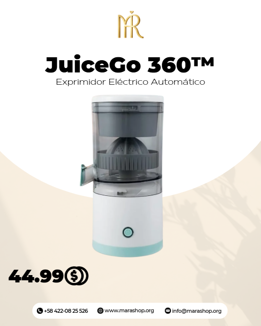 JuiceGo 360™: Exprimidor Eléctrico Automático USB | Mara Shop