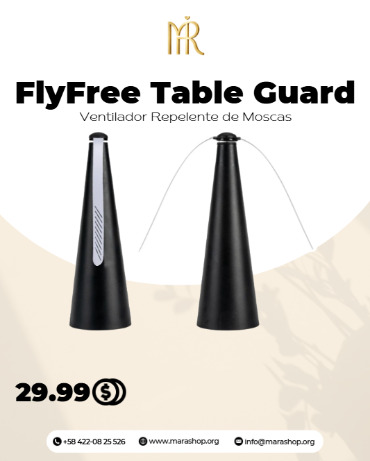 FlyFree Table Guard: Ventilador Repelente de Moscas | Mara Shop