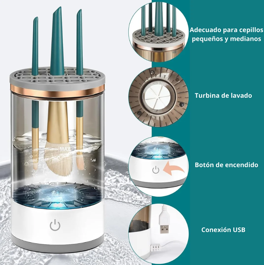 GlowSpin Pro: Limpiador Eléctrico de Brochas USB | Mara Shop